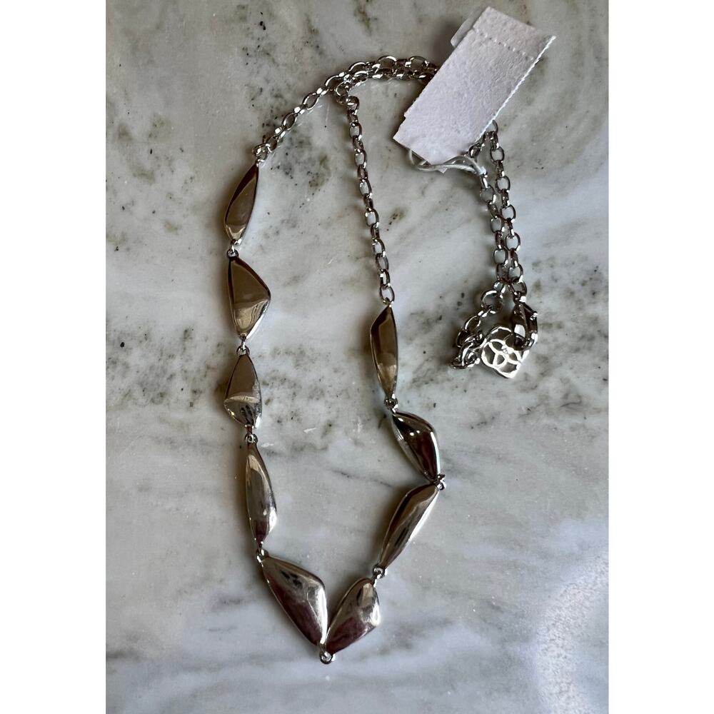 Kendra Scott Kira Collar necklace Polished Silver - Picture 5 of 6